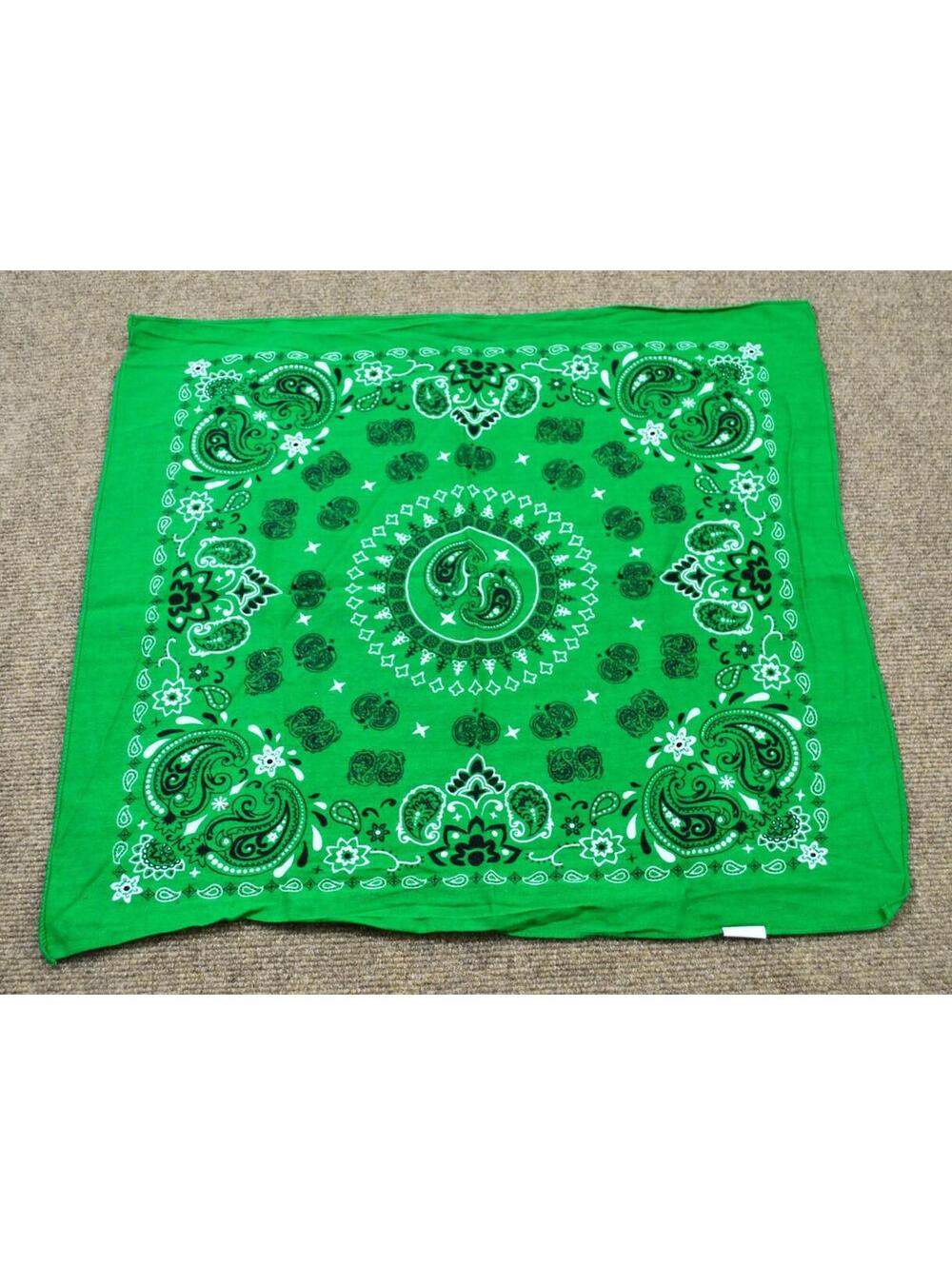 Vintage Green Pattern Print Paisley Bandana